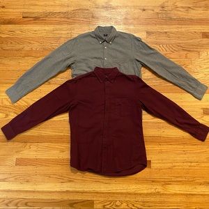 Lot of 2 Uniqlo casual button down size medium
